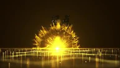 炫酷金色光线粒子企业年终盛典暨颁奖典礼视频的预览图